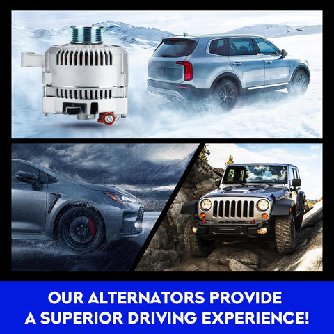 130 Amp High Output Alternator Replacement For F Series Expedition Excursion E Series Mustang Thunderbird 4.6L 5.4L