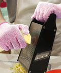 Cut Resistant Kitchen Gloves Level 5 Food Grade Protection For Safe Food Prep Small Pink HPPE Gloves for grating cheese