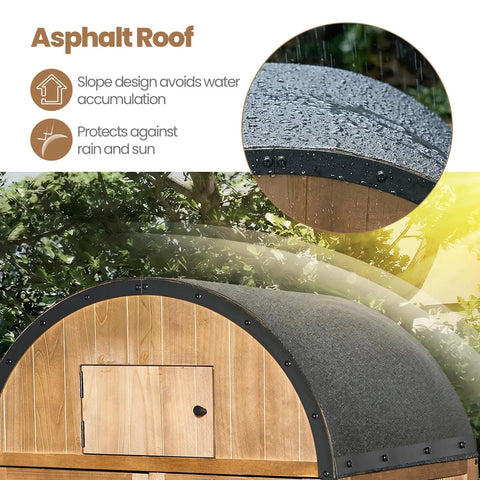 All In One Outdoor Storage Shed With Domed Roof Waterproof Tool Cabinet And Lockable Multi Functional Organizer detail of domed roof.