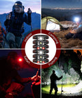 Rechargeable 6 Pack Headlamp Set With 3000 Lumens Ultra Bright LED Headlight With White And Red Light Motion Sensor 5 Plus 5 Modes