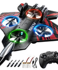Foam RC Airplane With Colorful Lights For Kids And Adults, 360 Flip Stunts, Stable Hover, remote control, and accessories