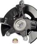Rugged Front Right Wheel Bearing And Hub Assembly Loaded Knuckle For 2003 2004 Honda Pilot showing a black steel assembly with mounted bearing.