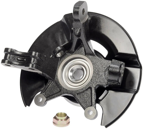 Rugged Front Right Wheel Bearing And Hub Assembly Loaded Knuckle For 2003 2004 Honda Pilot showing a black steel assembly with mounted bearing.