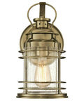 One Light Outdoor Wall Light In Antique Brass With Clear Seeded Glass And Cage Design Weatherproof Front Porch Fixture For Entryways Wet Location Rated Easy Bulb Change