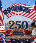 Fourth Of July Flags On Sticks 4x6 Inch Mini American USA Flags for outdoor and indoor decor in a 250th anniversary celebration setting
