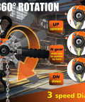 Mini Lever Chain Hoist With 550 Lbs Capacity And 5 Ft Lift Compact Come Along Winch featuring 360-degree rotation and 3-speed dial settings.