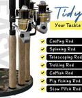 16 Rod Round Fishing Rod Holder For Garage With 360 Degree Access Keeps Up To 16 Rods Reels And Gear In Camouflage Finish