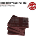 Stack of Maroon Very Fine General Purpose Hand Pad 6x9 Inch Aluminum Oxide Abrasive for Surface Prep, Scuffing, Blending, and Cleaning
