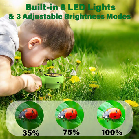2 In 1 Digital Microscope Kit With Bug Catcher For Kids Portable Handheld 1080P HD Microscope for outdoor insect viewing