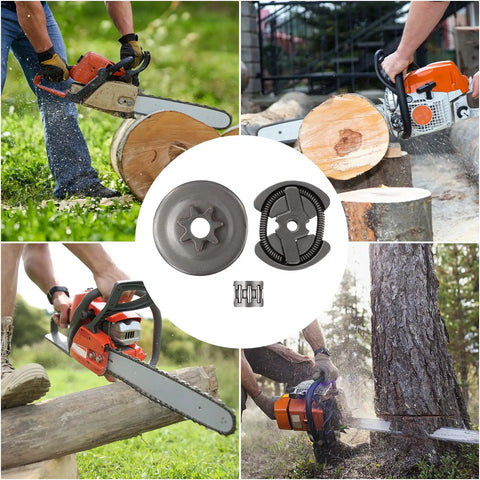 Beefed-Up 325-7T Sprocket And Clutch Drum Kit with needle bearing for chainsaw; compatible with PP5020AV, PP4818A models; heavy duty.