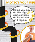 Pipe Insulation Wrap Self Adhesive Foam Tape 2 Inch By 13 Foot For Water Pipes And Outdoor AC Lines Weatherproof