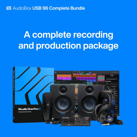 USB Audio Interface 2x2 Bundle With Studio One Pro For PC And Mac 24 Bit 96 KHz Recording Complete Home Studio Pack