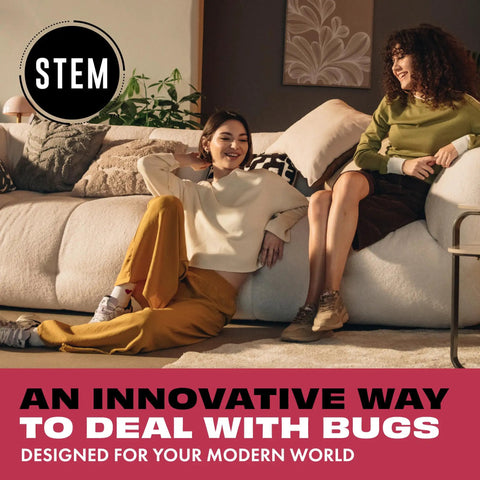 Two women smiling on a couch, showcasing a relaxed environment for using Nuke Your Dang Yard Bugs With This Plant Based Bug Spray That Squashes Ants Roaches And Flies Fast Dog Friendly Home Defense Formula Botanical Blend Entomologist Tested 12 Oz Bottle.