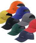 Various colored baseball style protective hats with vents, including Go To Lightweight Safety Bump Cap Baseball Style Protective Hat Navy Blue.