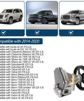 B.ZSSY 904-861 vacuum pump with black pulley and gray metal body, shown with 2014-2020 GM SUV compatibility list