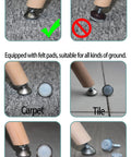 Heavy Duty Furniture Levelers With Beefy Swivel Feet for Carpet, Tile, Cement, and Wood Floor with Felt Pads