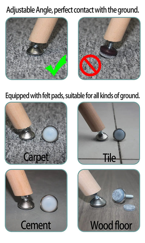 Heavy Duty Furniture Levelers With Beefy Swivel Feet for Carpet, Tile, Cement, and Wood Floor with Felt Pads
