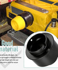 Durable Planer Vacuum Adaptor Replacement For DW735 DW735X Thickness Planers in black ABS plastic for dust collection.