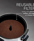 100 Cup Coffee Urn And Hot Beverage Dispenser With Dripless Faucet, Quick Brew For Big Batches, Stainless Filter