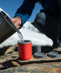 Using Reactor Windproof Camping Stove System With 1.0L Pot Crazy Fast Boil Time For Backcountry Cooking Ideal For Backpacking