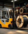 Electric Goods Transport Forklift For Warehouse Use Heavy Duty Industrial Lift Truck For Fast Cargo Handling And Smooth Material Movement In Distribution Centers And Shipping Hubs, cable reel handling
