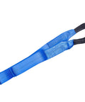 Three Inch Wide 8 Foot Tow And Winch Strap, 30,000 Pound Capacity, Heavy Duty Polyester Webbing With Weatherproof And Waterproof Build, Must Have Gear For Trucks, ATVs, And Heavy Equipment blue tow strap with looped ends