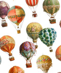 120 Colorful Hot Air Balloon PET Stickers Set for Scrapbooking and Journaling, featuring vibrant designs.