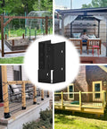 Concealed Joist Hangers For Outdoor Projects 2x4 6 Piece Bracket Set With Screws, shown in various pergola and fence installations.