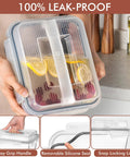 Person holding Beast Mode Massive 2700ml Glass Storage Container With Lids For Roasting And Leftovers, 11.5 Cup Meal Prep Bowl