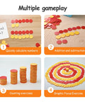 Double Sided Plastic Math Counters For Kids 800 Piece Set Two Color Red Yellow Counting Disks in various gameplay scenarios.