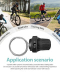 Six Speed Right Bicycle Shifter Lever SL RV100 6R Twist Shifter for Mountain and Road Bikes with Gear Display application