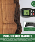 Dual Mode Moisture Meter For Wood And Building Materials Pin And Pinless 2 In 1 Moisture Detector With Backlight And Buzzer Digital Water Leak Tester For Hardwood Softwood Drywall And Masonry. Pin cap shown on wood