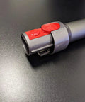 Gray Quick Release Vacuum Wand Replacement close-up, snag free connection, durable lightweight build, fits most upright and canister vacuums