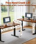 Forty Seven Inch Manual Standing Desk Heavy Duty Casters With Integrated Fast Charging Hub Usb Power Port Sweet Mobile Workspace Setup That Totally Hits Different Vibe with height adjustments and ergonomic design