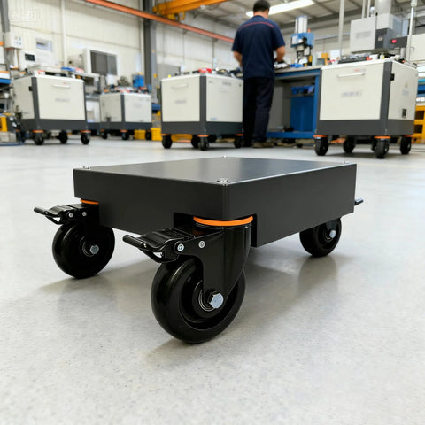 4 Inch Universal Caster Set Of 4 Heavy Duty Locking Wheels With 1600 Lb Capacity in industrial setting