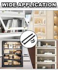 Wide application of Heavy Duty Flip Up Drawer Slides 185 Millimeter in modern cabinets, showcasing various stylish storage solutions.