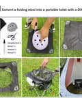 DIY folding stool conversion to portable toilet with 2 Pack 13 Inch Portable Folding Camping Stool With Carry Bag For Outdoor Adventures Camping Hiking Beach Fishing Gardening Picnics And Travel Ultralight Lightweight Grab And Go Foot Stool