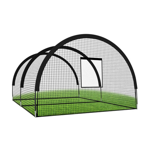 Heavy Duty Backyard Batting Cage With Frame And Net For Baseball Softball And Golf, Easy Setup Practice Tunnel, 32 Ft Long, mesh enclosure
