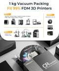 Red PETG 3D Printer Filament 1.75mm 1kg Pro Grade Tough Moistureproof Odorless Flow packaging with FDM printer compatibility list