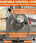 Techtongda Commercial Dough Sheeter Countertop Pizza Pasta Roller with adjustable control lever and thickness gauge for precision.