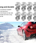 50 Pcs Tire Studs Tungsten Steel Snow Spikes for Off Road Vehicles with Motorcycle and Auto Applicability, Delivers Solid Traction in Snow and Ice