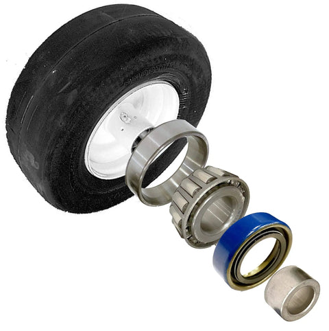 Beefed Up Front Caster Wheel Seal And Spacer Rebuild Kit For Wright Stander Mowers with bearings, bushings, and seal components