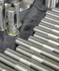 Double-ended stainless steel stud screws, M3x80mm, arranged in diagonal rows.