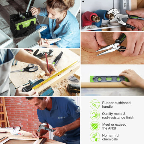 DIY projects with 20V Cordless Drill Driver Set With 157 Piece Home Tool Kit Including Drill Bits Sockets And Screwdrivers Plus A 14 Inch Wide Mouth Storage Bag For Easy Home Repairs Green Great For Home Projects And Quick Repairs