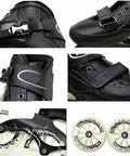 Close-up of Carbon Fiber Inline Speed Skates 3x110mm With ABEC-9 Bearings Lightweight PU Wheels, showing buckle and wheel details.