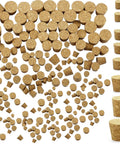 120 Piece 8 Sizes Tapered Cork Stoppers Set Natural Wood Wine Bottle Plugs For Wine Beer Liquor DIY Crafts Replacement Corks