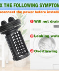 Washer Drain Pump Filter Assembly For LG Kenmore Washers Replacement AP4440367 383EER2001A 383EER2001F PS3522306 image of black plastic filter
