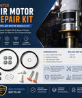 Go-To Air Motor Repair Kit For Graco Fireball 300 And Monark Pumps with parts layout and compatibility details shown