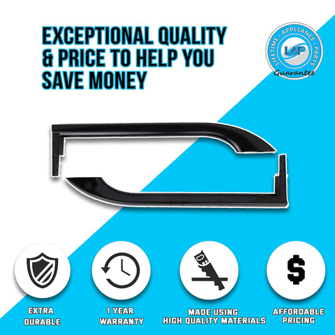 Black 17 Inch Refrigerator Door Handles Replacement For Frigidaire Models With Part Numbers 5304506471 5304504510 5304504509 AP6036332 5304486361 242059503 242059506 242059401 Easy Install Kit Durable Black Finish