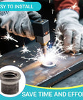 Welding Hella Secure Eight Pack Weld On Nut Tabs Half Inch Thirteen Thread for Casters and furniture construction on metal.